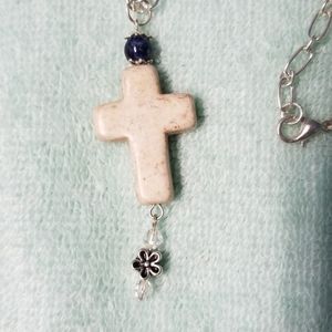 Stone Cross Necklace!